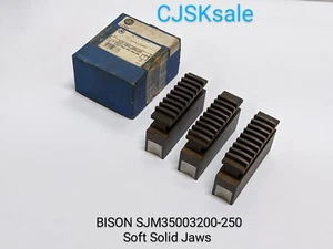 BISON SJM35003200-250 Soft Solid Jaws for 10" Scroll Chucks (USED). - Picture 1 of 12
