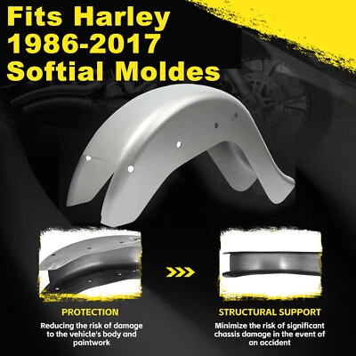 Guardabarros trasero de acero extendido de 6"" para Harley 86-17 Heritage Softail Classic FLSTC Foto 1 de 4