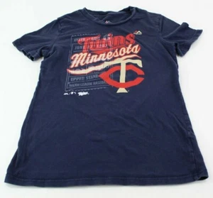 Majestic Girl's Minnesota Twins T-Shirt Blue S/M - Picture 1 of 7
