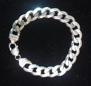 Sterling Silver Curb Link Bracelet - Picture 1 of 5