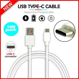 100-Pack USB Type-C Charger Cable Cord for Samsung Galaxy S24 / S24+ /S24 FE - Picture 1 of 7