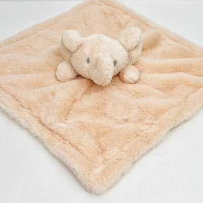 Wendy Bellissimo Elephant Lovey Peachy Pink Plush 14x14 Security Blanket - Image 1 of 4