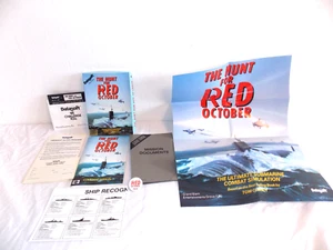 La chasse à l'octobre rouge pour le commodore 64 128 ordinateur manuels en boîte AFFICHE - Photo 1/4