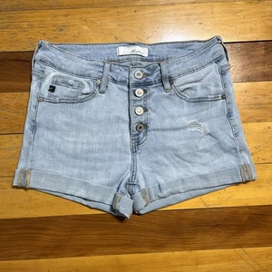 KanCan Mid Rise Destroyed Cuffed Stretch Jeansshorts Gr. 30 - Bild 1 von 8