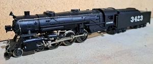 Rivarossi HO Scale Santa Fe ATSF #3423 4-6-2 Pacific Dampflok & Tender - Bild 1 von 9