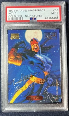1994 Marvel Masterpieces NOVA GOLD FOIL SIGNATURES #86 PSA 9 - Image 1 of 4