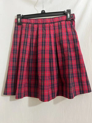 Tommy Hilfiger Falda a Cuadros Niñas 12 Uniforme Plisado Regular Preppy Rojo Pantalones Cortos Foto 1 de 4