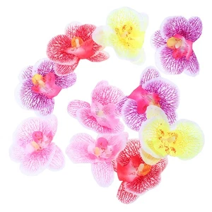 10 Piezas Flores Tropicales Hawaianas Artificiales Bebé Flor de Hibisco Simulada - Imagen 1 de 12