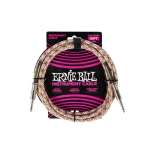 EMERALD 10' EMERALD ARGYLE BRAIDED INST.CABLE ERNIE BALL 6426 STRAIGHT/ST - Picture 1 of 8