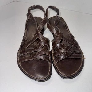 Born hand crafted footwear sandals 6 brown leather strappy - Picture 1 of 6