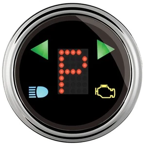 Auto Meter 2-1/16 Gauge PRNDL+ Black Face Chrome Bezel - Picture 1 of 3