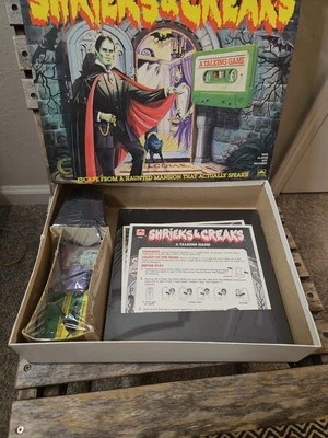 Vintage Shrieks & Creaks 1988 A Talking Horror Golden Board Game Complete - Image 1 of 4