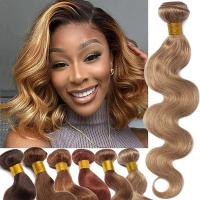 Paquete de extensiones de cabello humano virgen 100 % sin procesar onda corporal 18"20" Foto 1 de 4