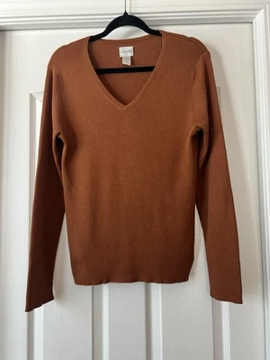 Suéter Pullover Chicos Para Mujer Talla 2 Seda Acanalado Óxido Carrera Oficina Ropa Boho Foto 1 de 4