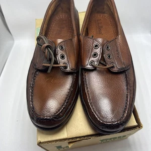 L.L. Bean Herren Halbschuhe Bootsschuhe Topsider Braun Leder Herren 10M #57021 - Bild 1 von 21