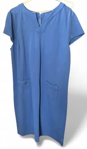 Vestido Camiseta Talbots Azul Con Bolsillos Talla 16 - Imagen 1 de 6