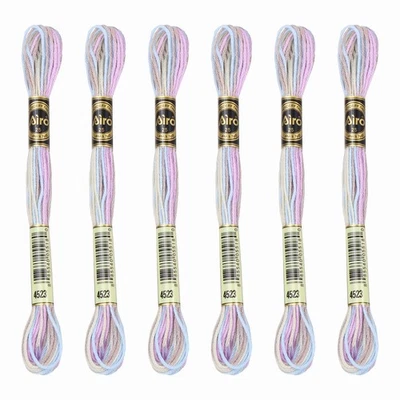 6 Skeins Embroidery Floss, Polyester Embroidery Threads Light Purple - Image 1 of 4