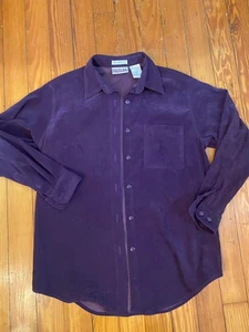 BILL BLASS JEANS Camisa Cazadora Vintage Gamuza Púrpura Talla XS Manga Larga - Imagen 1 de 5