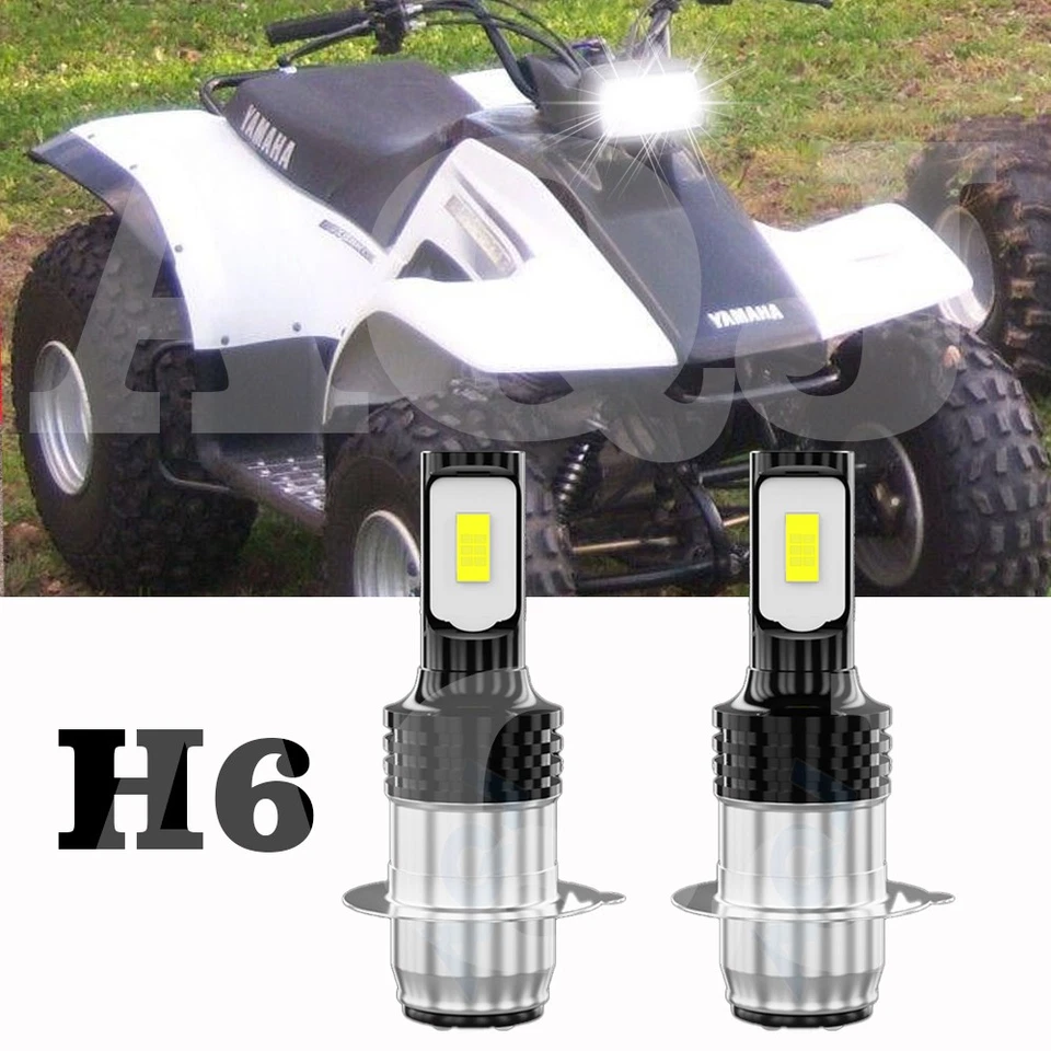 Headlights For Yamaha Breeze 125 1995-2003 6000K Super White 2X LED Bulb H6M - Изображение 1 из 4