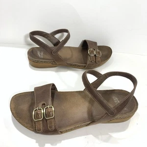 Sandalias ortopédicas Dansko de cuero marrón con correa para el tobillo talla 38 EU o 7,5/8 U - Imagen 1 de 10