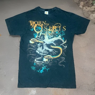 Large Vintage Born Of Osiris T-Shirt Skull deathcore metalcore metal rock Y2K - Image 1 of 4
