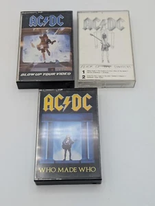 AC/DC Cassette Lot Blow Up Your Video Flick of the Switch Who Made Who - Picture 1 of 6
