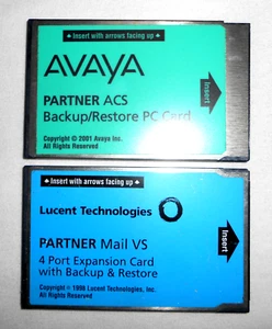 Avaya Partner ACS Backup/Restore PC Card & Lucent Mail VS 4-Port Expansion Card - Picture 1 of 24