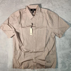 BR Shirt Mens Medium Brown Standard Fit Short Sleeve Dress Shirt by Gap - Picture 1 of 9