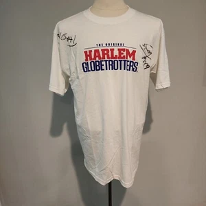 Harlem Globetrotters Autographed T-Shirt Size L. A-90 - Picture 1 of 6