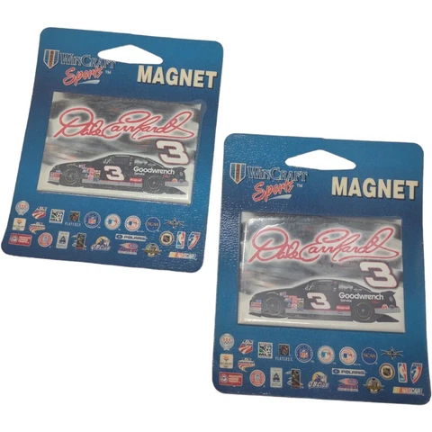 Vintage NOS Lot of 2 Dale Earnhardt Intimidator Refrigerator Magnets #3 New Cover