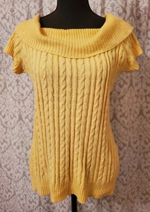 Susie Rosie Women's Sweater Short Sleeve XL (15-17) Yellow Color - Picture 1 of 7