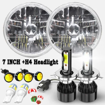 For Dodge Dart 64-1976 D100 Pair 7" inch LED Headlights Hi/Lo Beam - Image 1 of 4