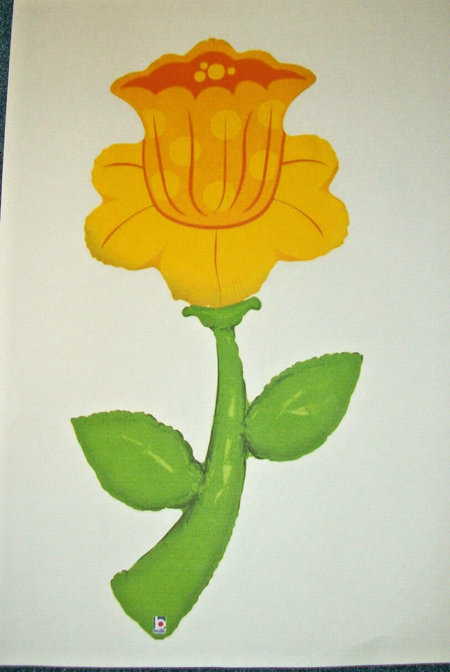 ENORME GLOBO DE ALUMINIO EN FORMA DE NARCISO DE 5' DE ALTURA - FLOR DE CUMPLEAÑOS DE MARZO - ¡NUEVO!! Foto 1 de 1