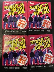 4x New Kids on the Block Series 2 1990 Topps Music Card Tightly Sealed Packs Lot - Picture 1 of 8