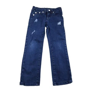 True Religion Jeans Youth 6 Geno Relaxed Slim Denim Dark Wash Adjustable Waist - Picture 1 of 11