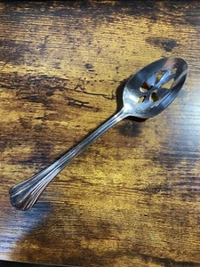 Pfaltzgraff MARGATE Pierced Serving Spoon 8 3/8" Stainless 18/8 Flatware - Picture 1 of 4