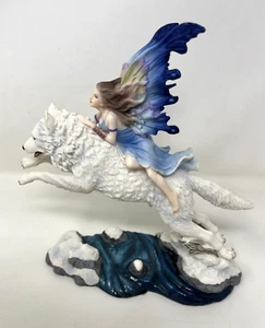 Studio Collection “Butterfly Elf Rides Wolf" Free Spirit Deco Figurine - Picture 1 of 9