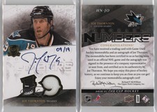 2010-11 Upper Deck The Cup Honorable Numbers /19 Joe Thornton #HN-JO Patch Auto