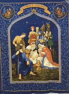 NEW O Holy Night Cranston Unused Fabric Panel (35X44") Nativity Christmas Sewing - Picture 1 of 6