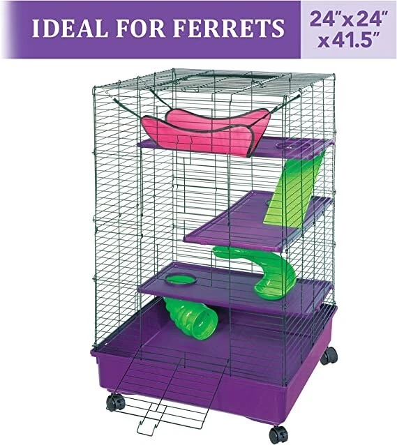 Kaytee Home Deluxe Pet Cage Multi Level Caster Stain Resistant Plastic Used - Image 1 of 1
