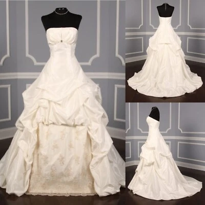 Victorian Wedding Dresses Taffeta Vintage 1960s Country Sweetheart Bridal Gowns - Image 1 of 4