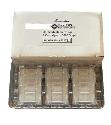 Swingline Katun SH-12 Staples 3 Cartridges 15000 Total Staples 48247