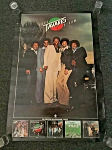 PÓSTER PROMOCIONAL VINTAGE TAVARES 5 LOVE STORM SOUL DISCO R&B - Imagen 1 de 2