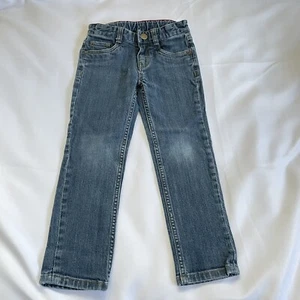 $50 Hanna Andersson Boys Stretch Jeans Size 5 / 110cm Adjustable Waist - Picture 1 of 9