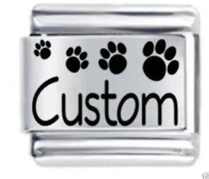 Daisy Charm Personalised Paw Burst Dog Cat Fits Italian Modular charm bracelets - Picture 1 of 1