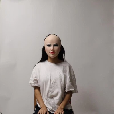 1PCS Beautiful girl headgear Latex Mask COS Halloween party game mask - Image 1 of 4