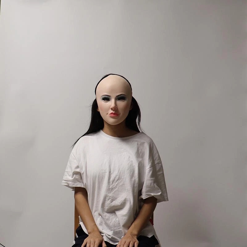 1PCS Beautiful girl headgear Latex Mask COS Halloween party game mask - Image 1 of 4