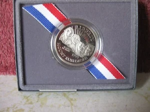 1991 S PROOF UNITED STATES MOUNT RUSHMORE HALF DOLLAR IN ORIGINAL BOX WITH COA - Picture 1 of 5