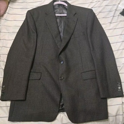 Giacca tuta blazer sportivo BURBERRY uomo 46R grigio pied de poule 100% lana