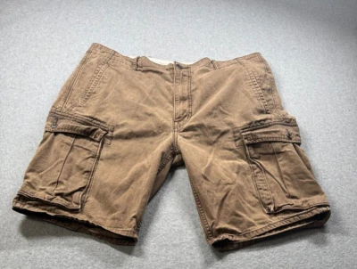 Pantalones Cortos Carga Levi's Para Hombre 36 Marrón Multi-Bolsillos Informales Exterior Foto 1 de 4